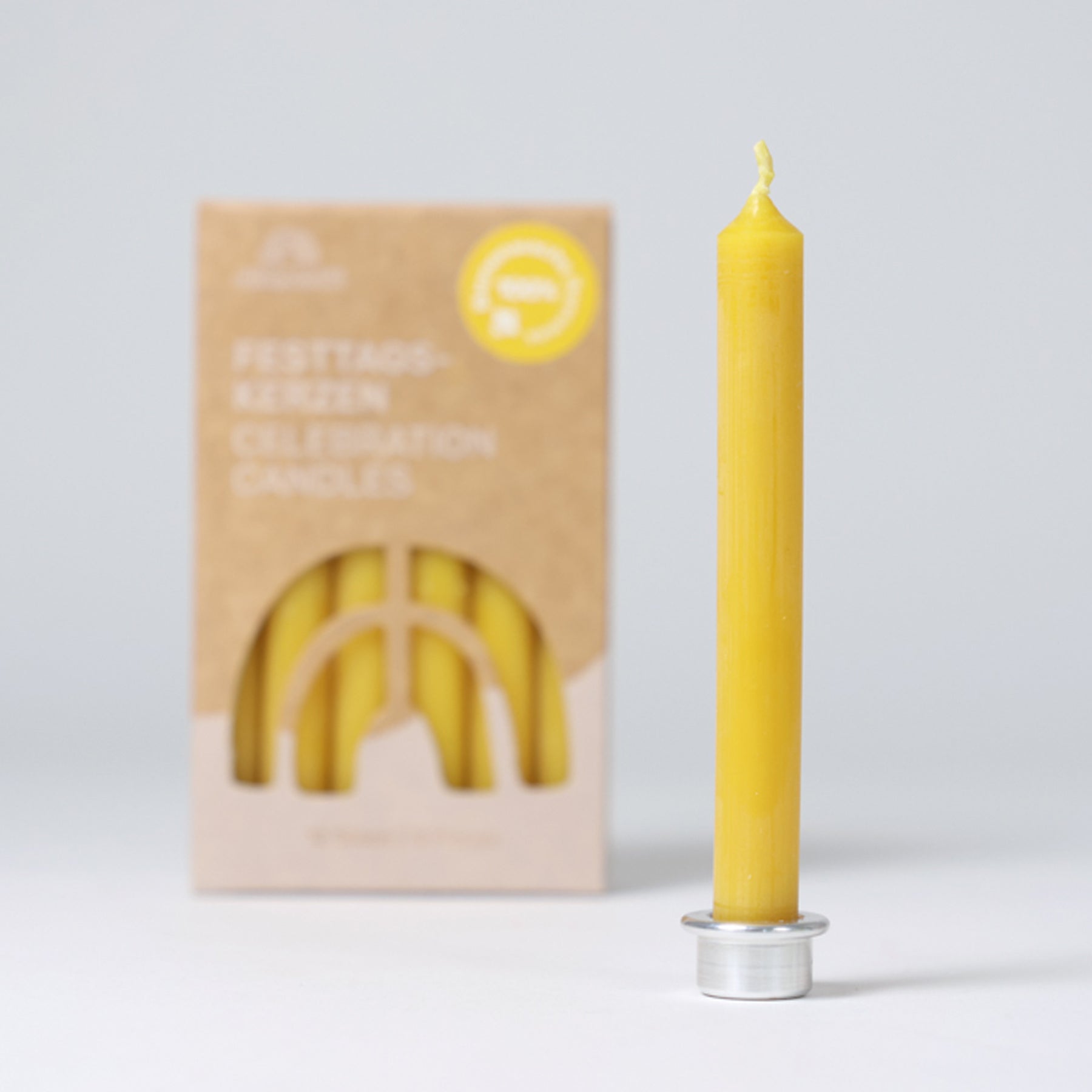 Bernstein Bienenwachs-Kerzen (100%) VE 12 Stk.