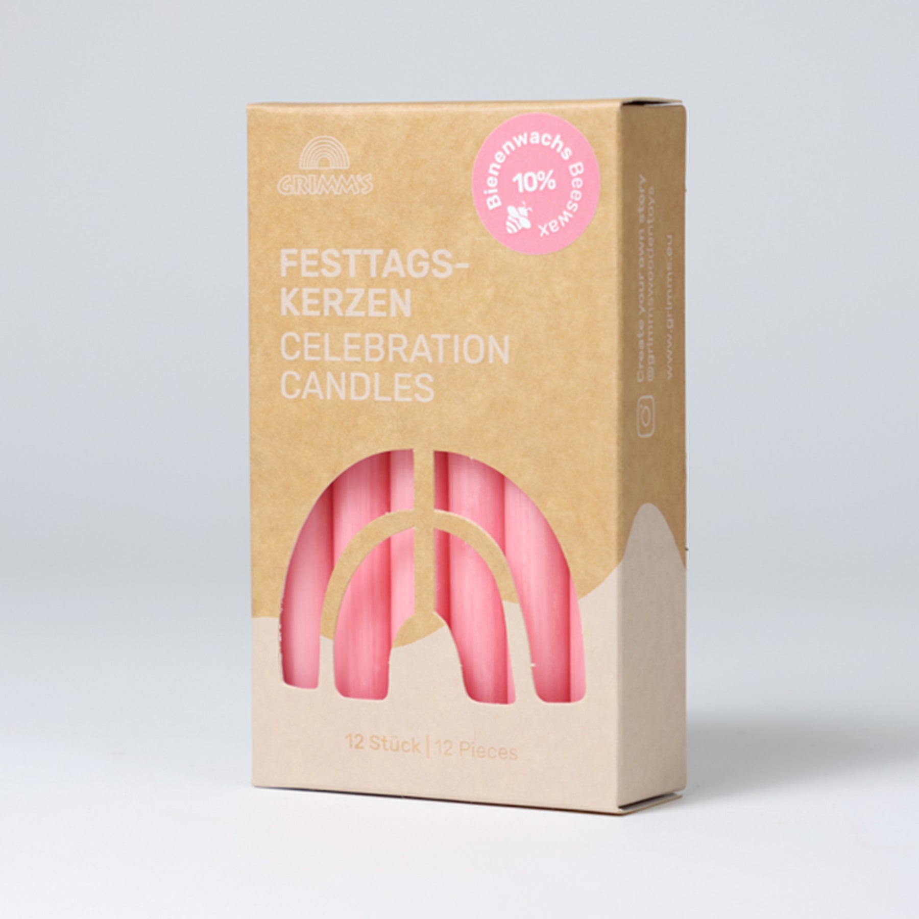 Altrosa Bienenwachs-Kerzen (10%) VE 12 Stk.