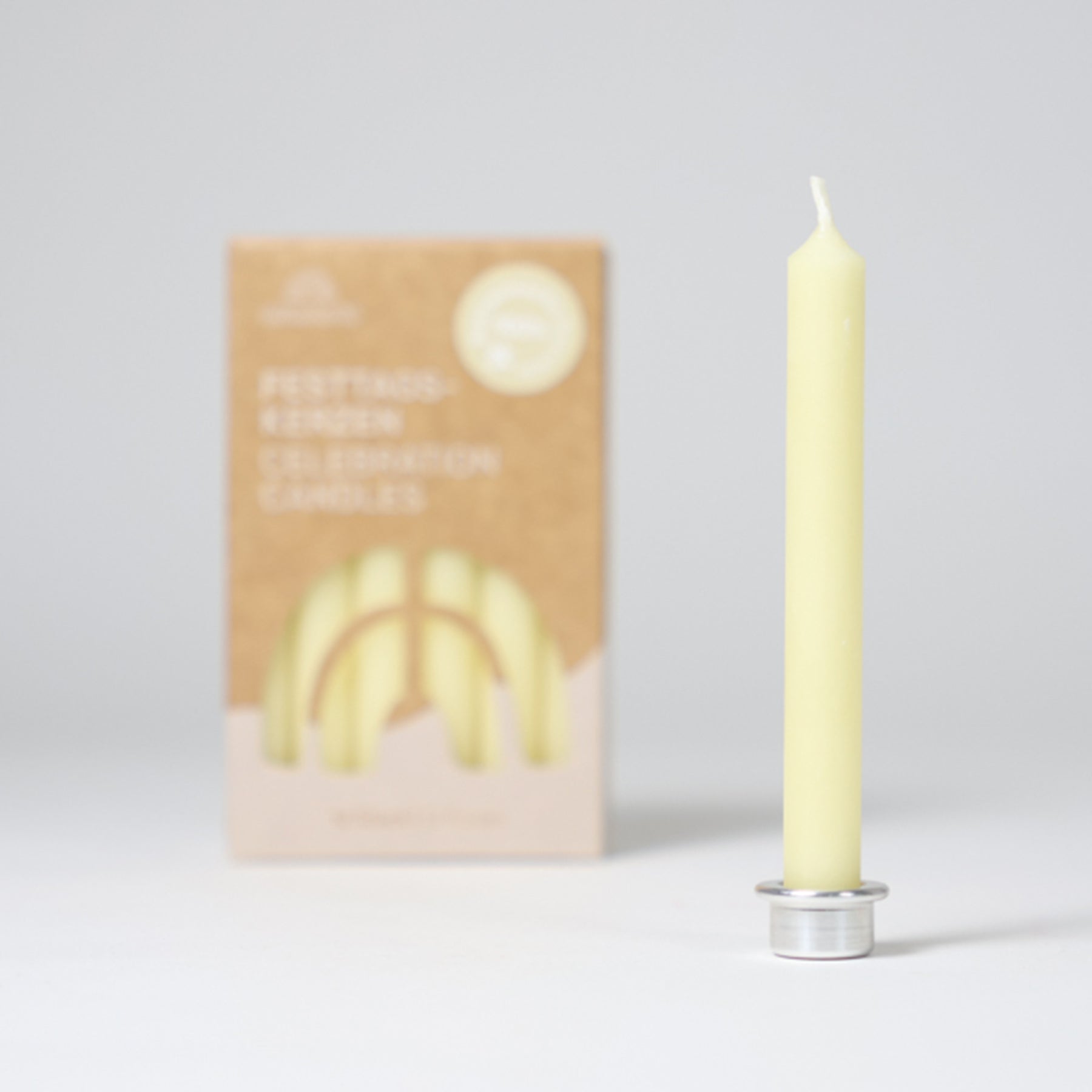 Creme Bienenwachs-Kerzen (100%) VE 12 Stk.